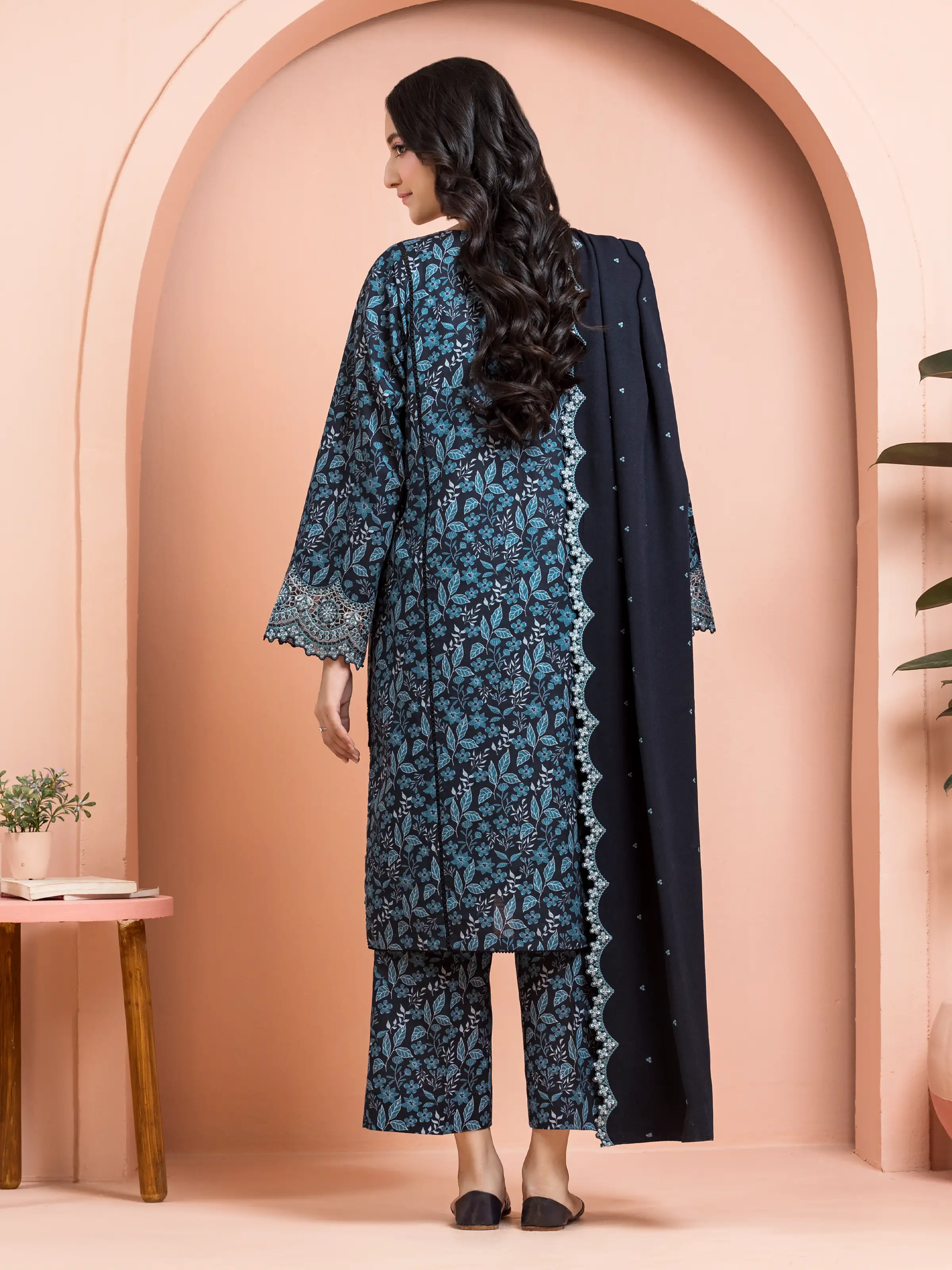 Unstitched Embroidered Marina Twill Suit - EWU24V14-30181-3P - Image 2