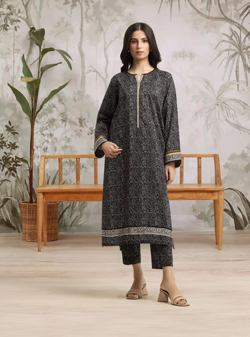 Unstitched Printed Khaddar Shirt Trouser - EWU24M3-071ST