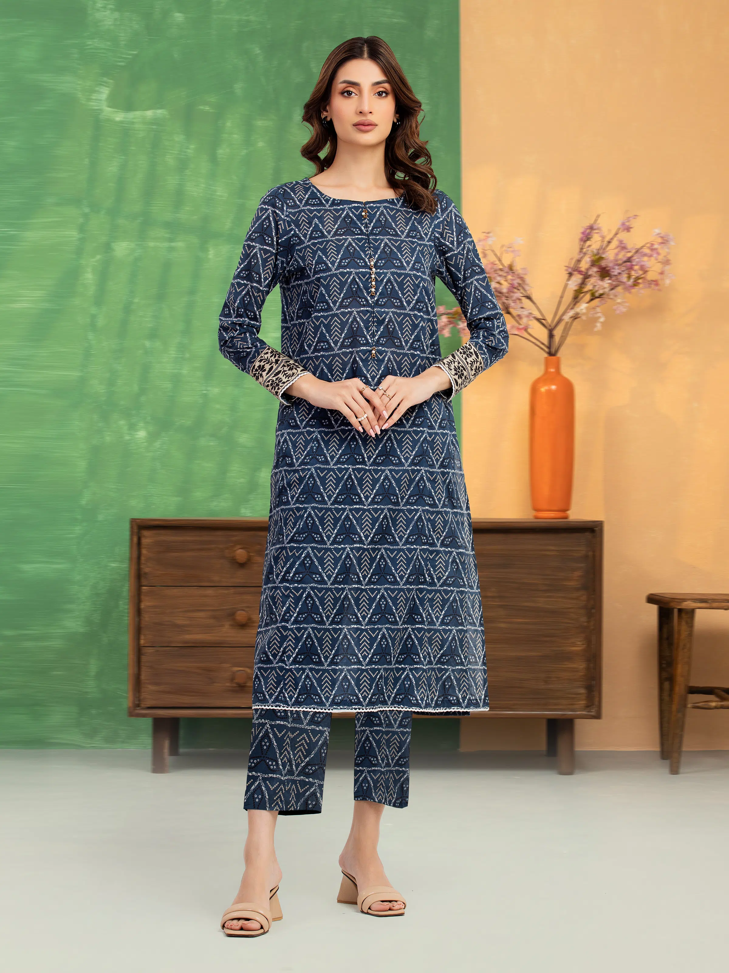 Unstitched Printed Lawn Shirt Trouser - EWU5A1-35705ST