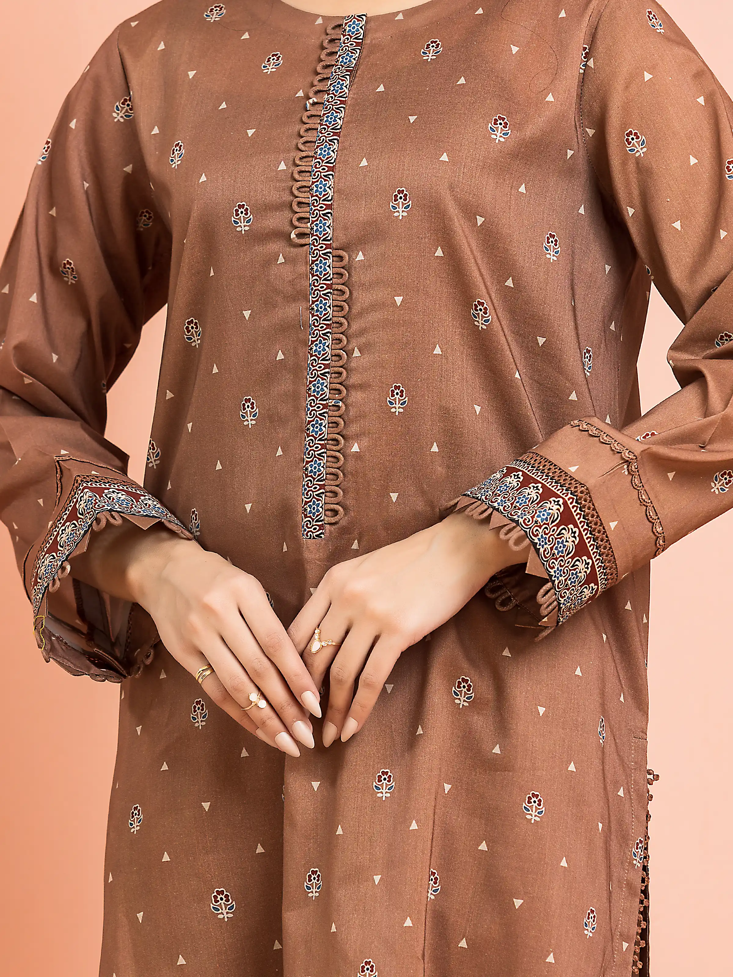 Unstitched Printed Khaddar Suit - EWU24M3-081 - Image 4