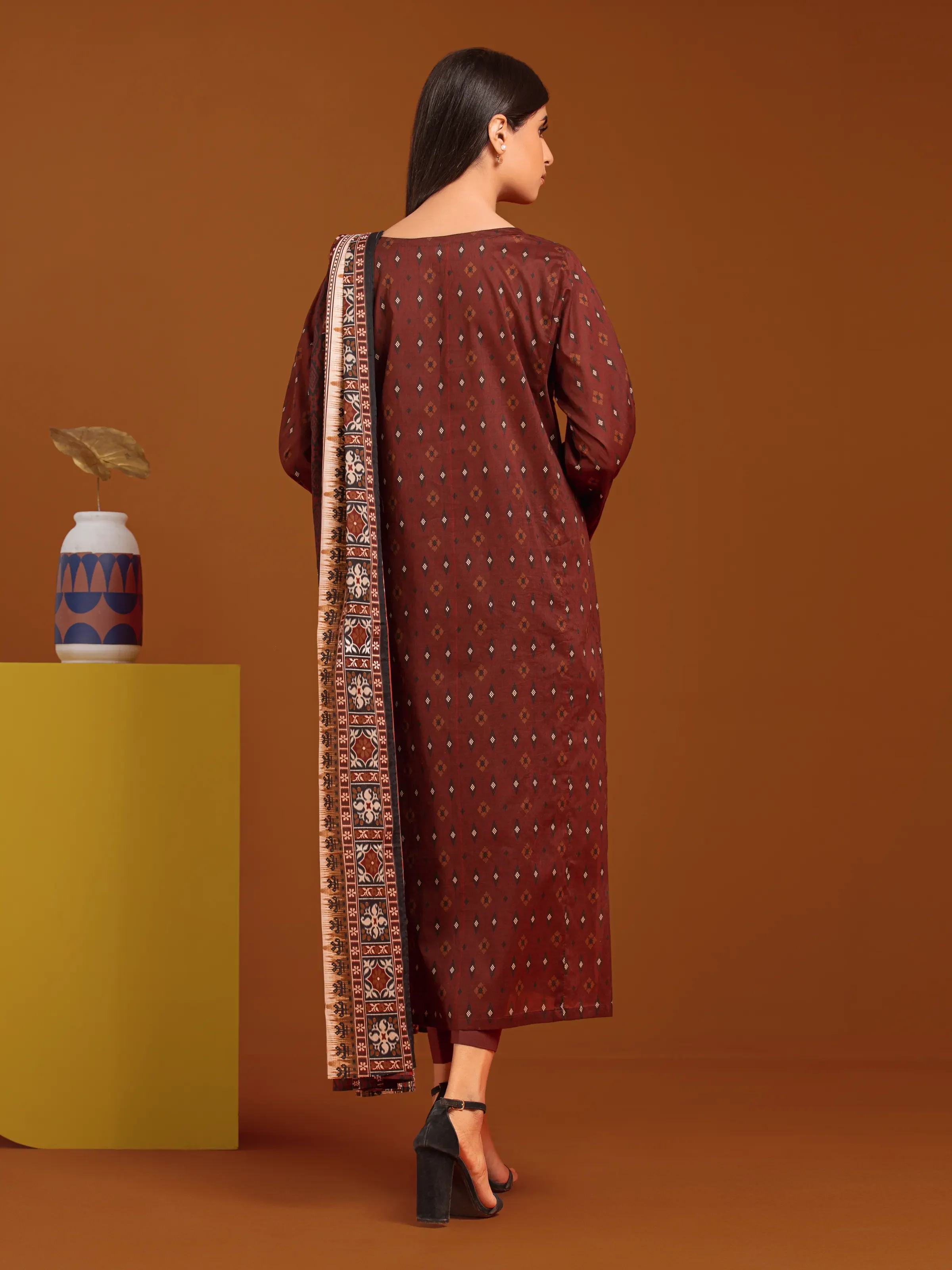 Unstitched Printed Khaddar Suit - EWU24A3-27055-3P - Image 2