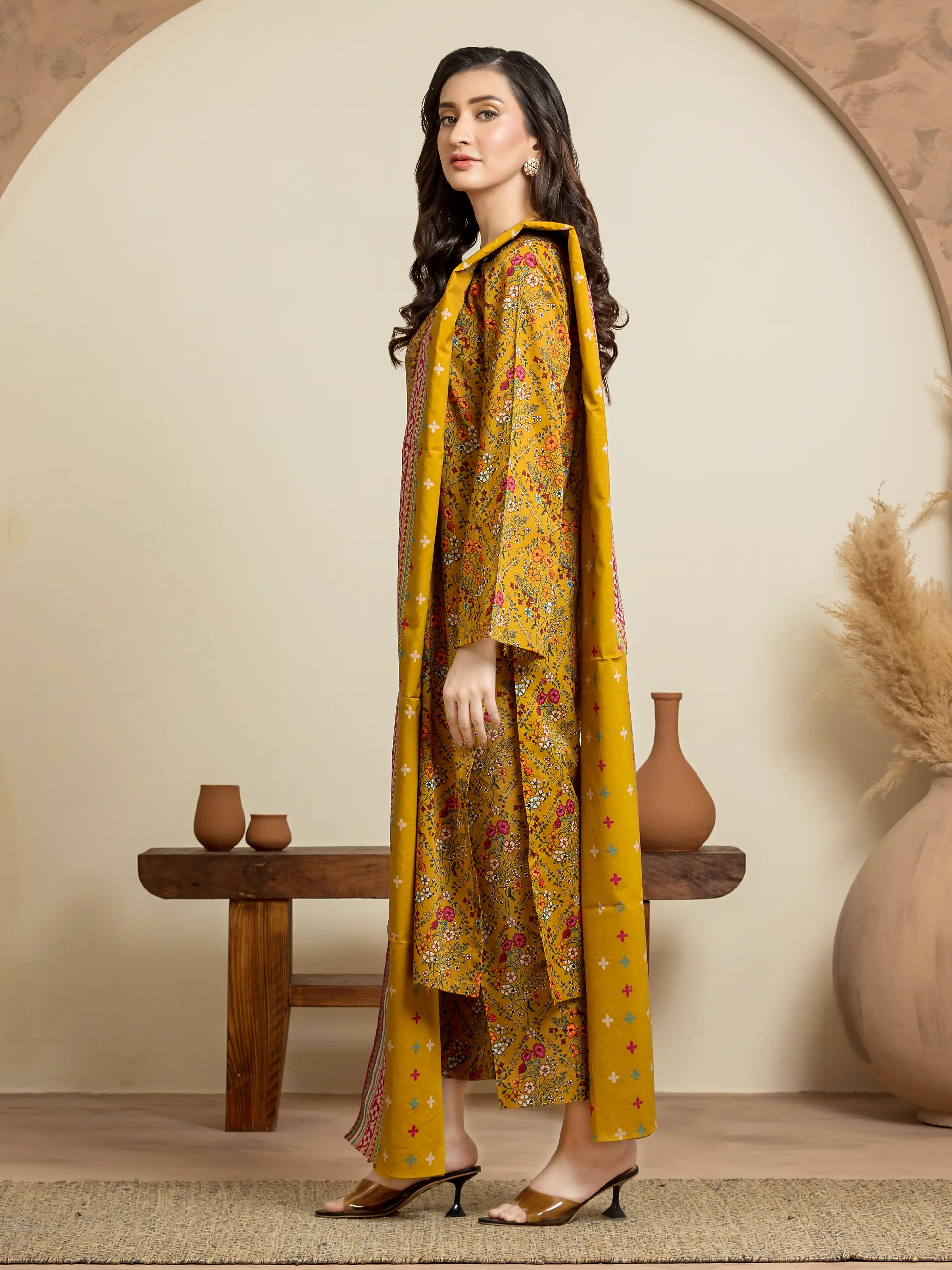 Unstitched Printed Cambric Suit - EWU24A2-28510-3P - Image 2