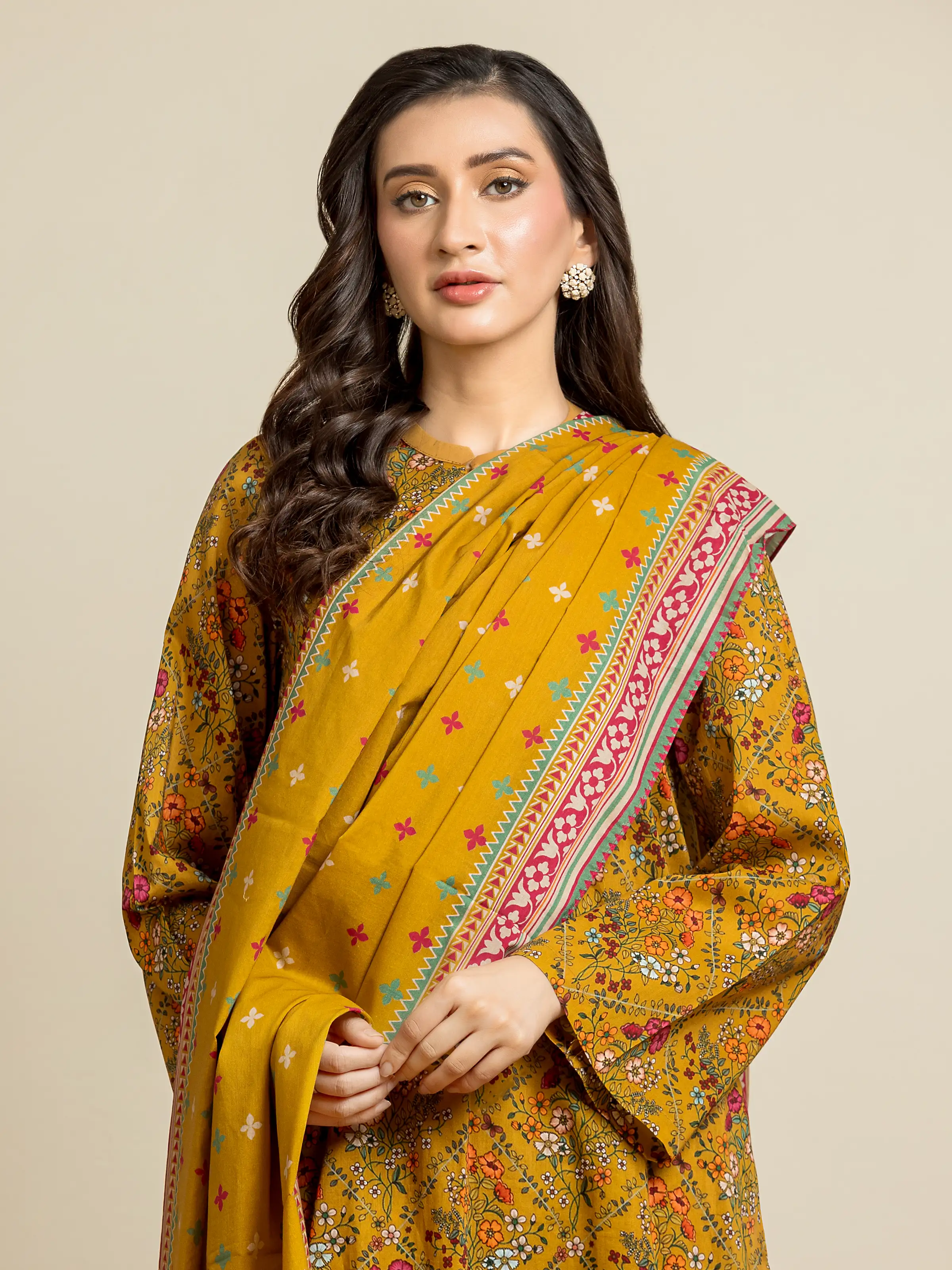 Unstitched Printed Cambric Suit - EWU24A2-28510-3P - Image 4
