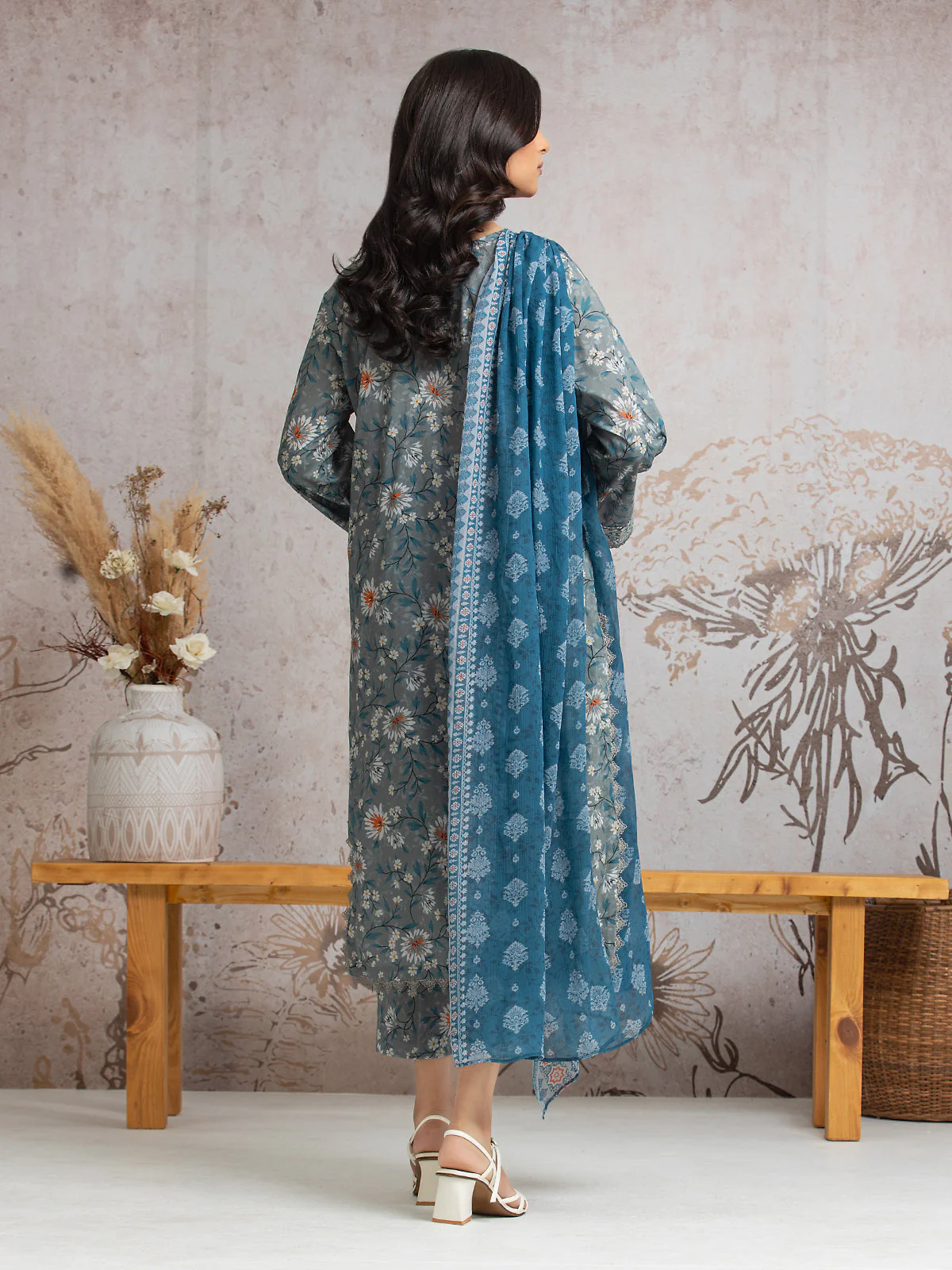 Unstitched Printed Cambric Shirt Trouser - EWU24M2-020ST - Image 5