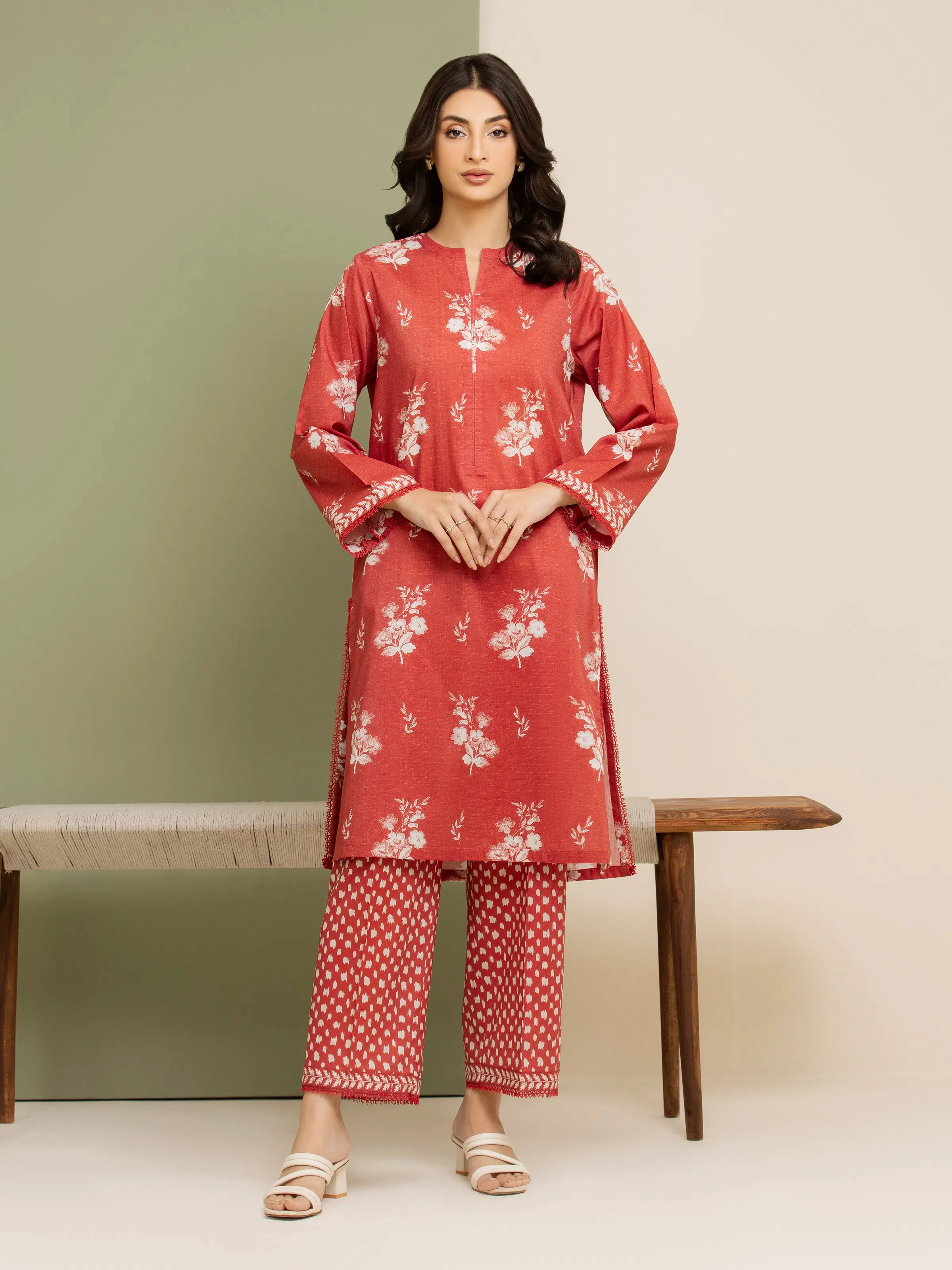 Unstitched Printed Lawn Shirt Trouser - EWU5A1-35426ST