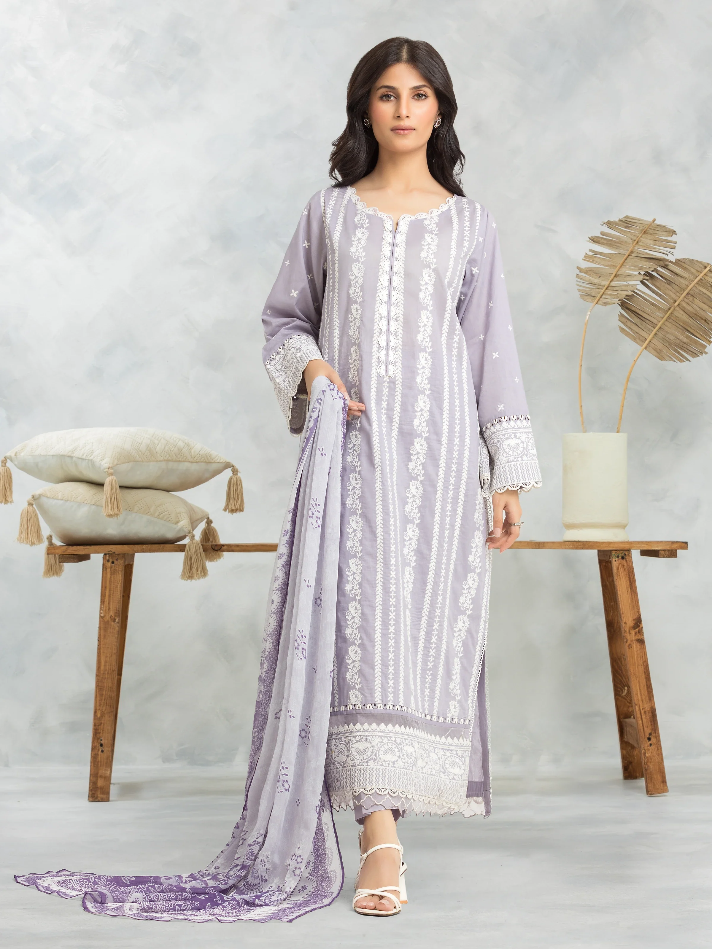 Unstitched Embroidered Cambric Suit - EWU24V2-30150-3P