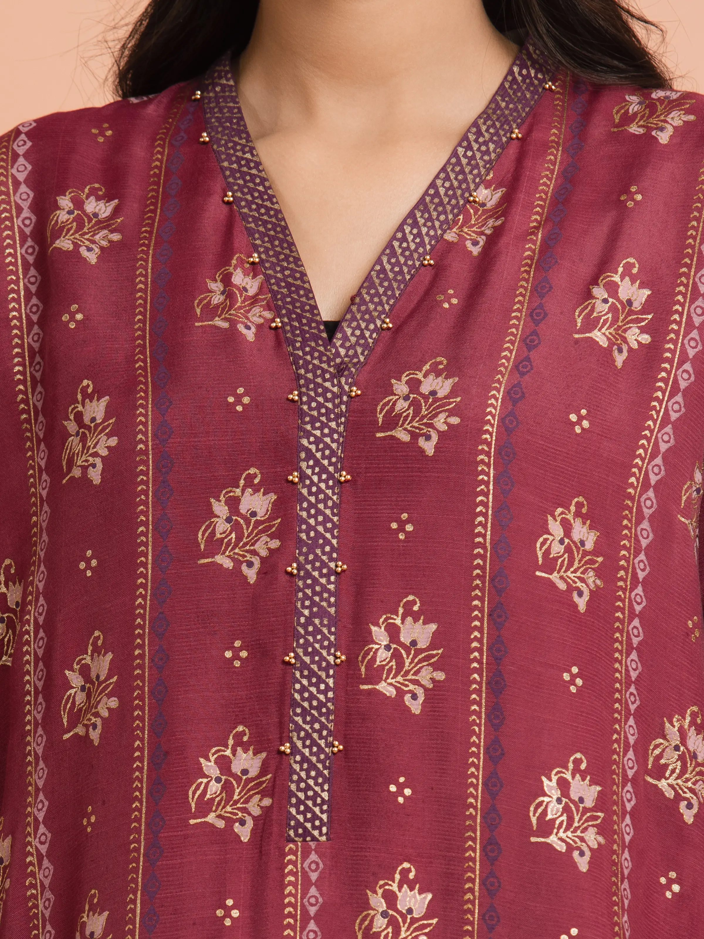 Unstitched Block Print Cambric Suit - EWU5M1-001-3P - Image 3