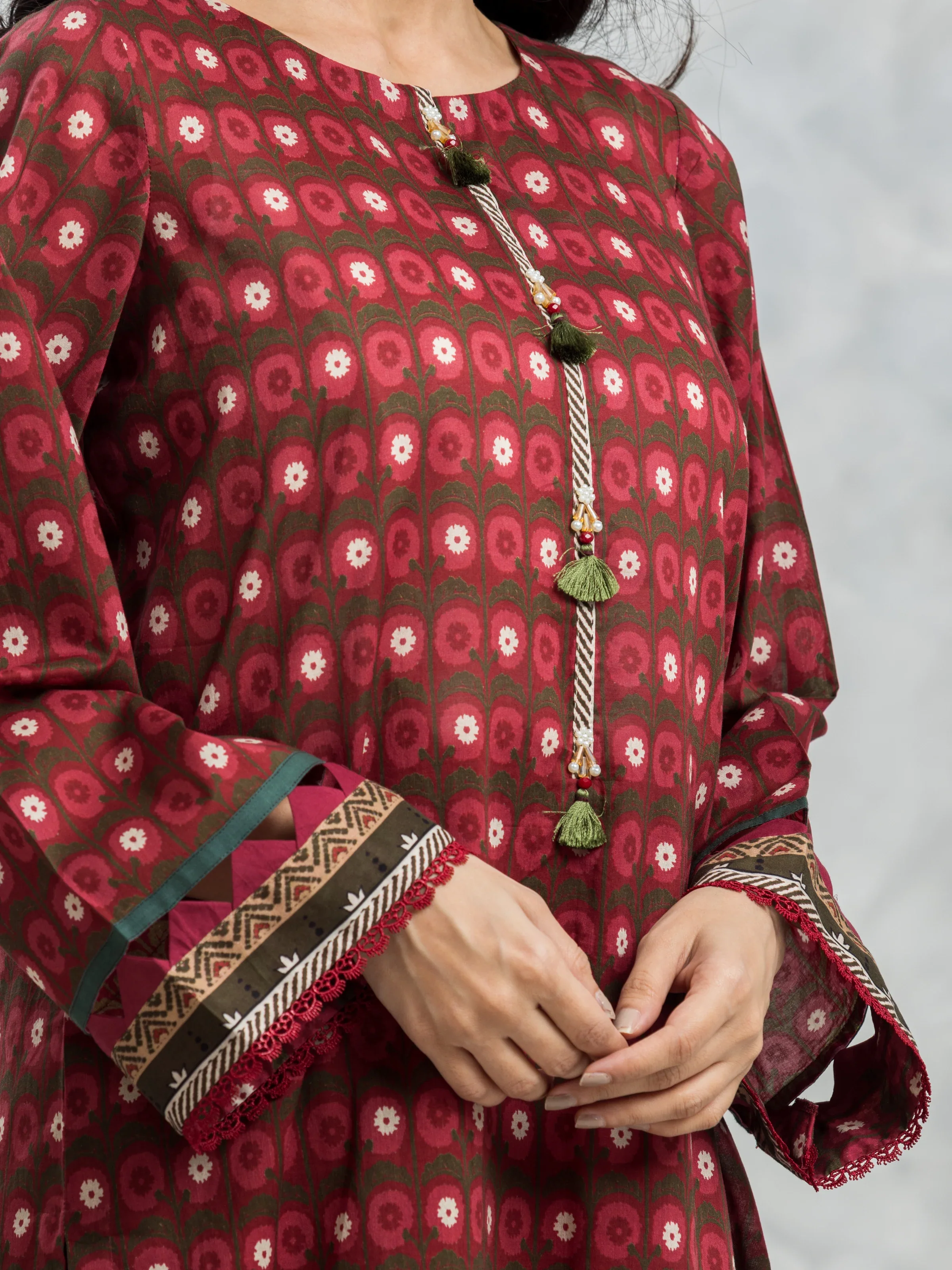 Unstitched Printed Cambric Shirt - EWU24A2-28243S - Image 3