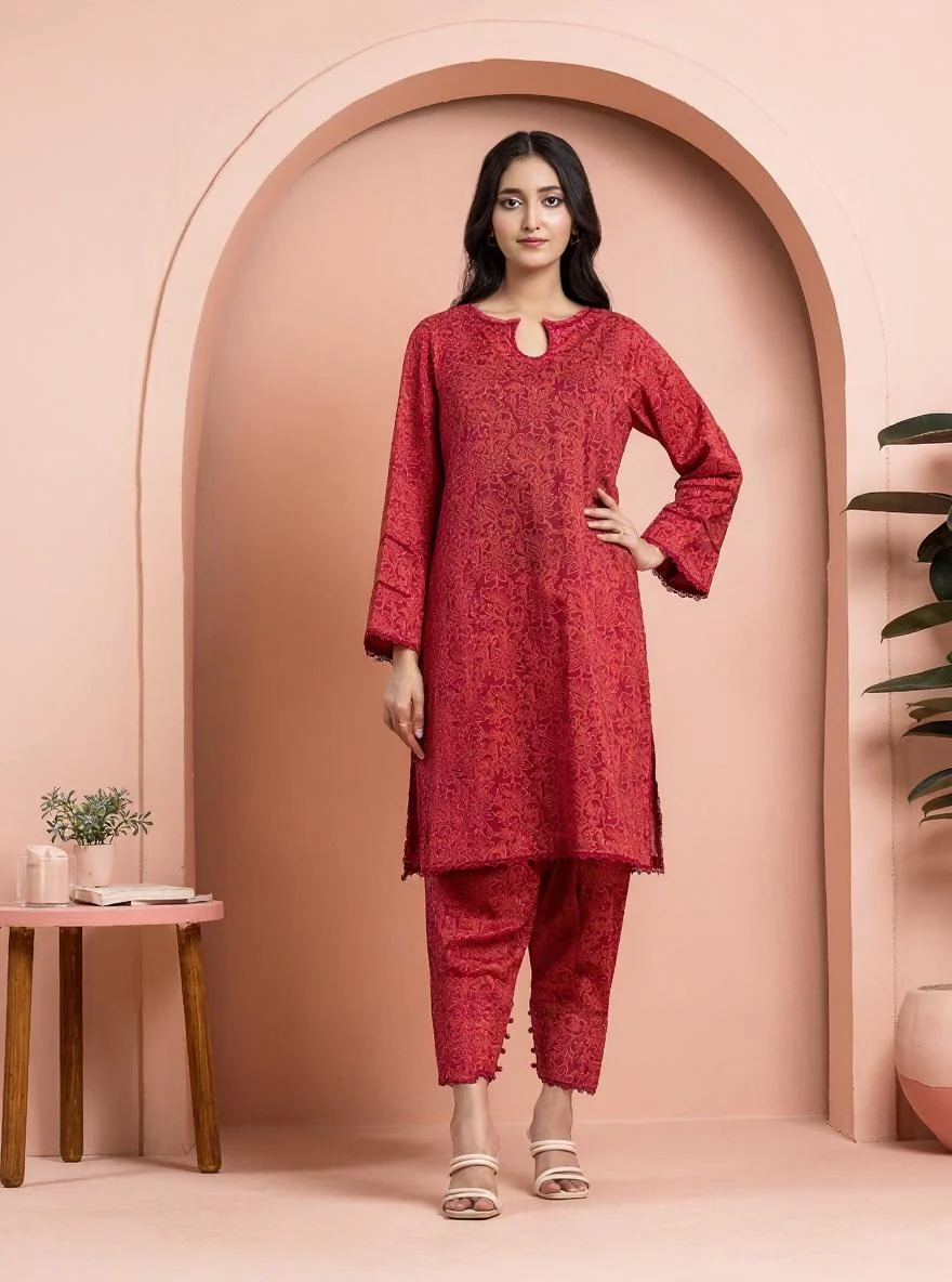Unstitched Printed Khaddar Shirt - EWU24M3-085S