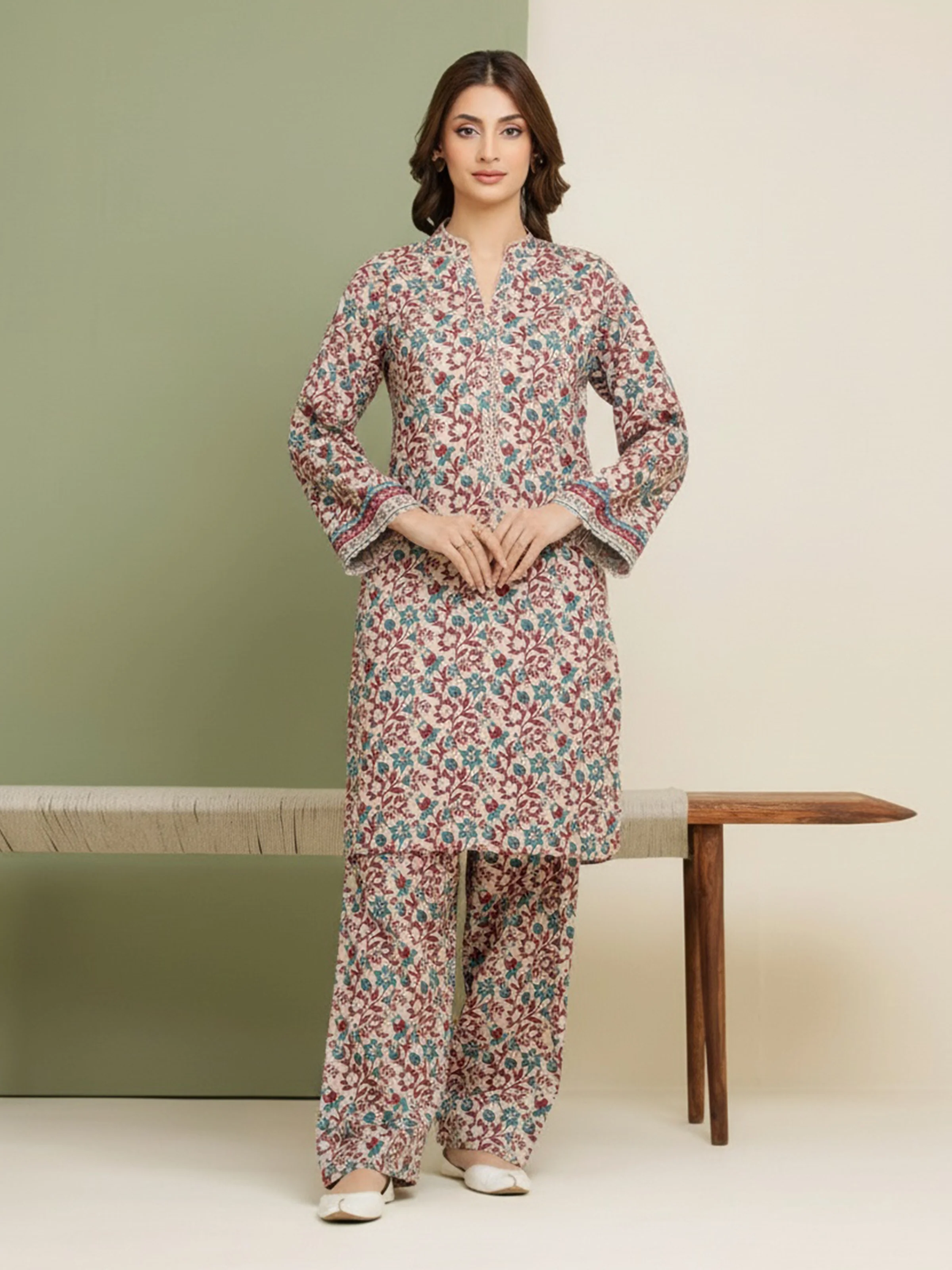 Unstitched Printed Lawn Shirt Trouser - EWU5A1-35175ST