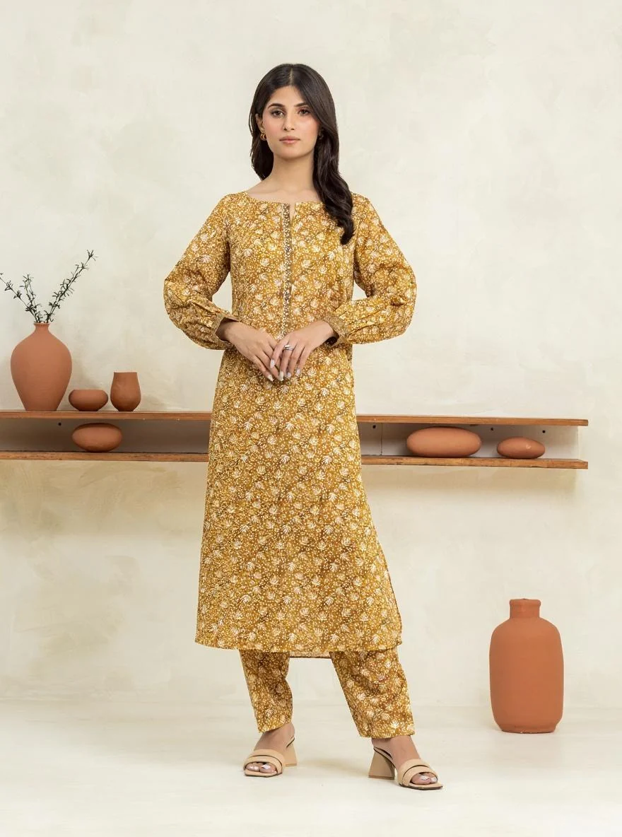 Unstitched Printed Lawn Shirt - EWU24A1-28521S