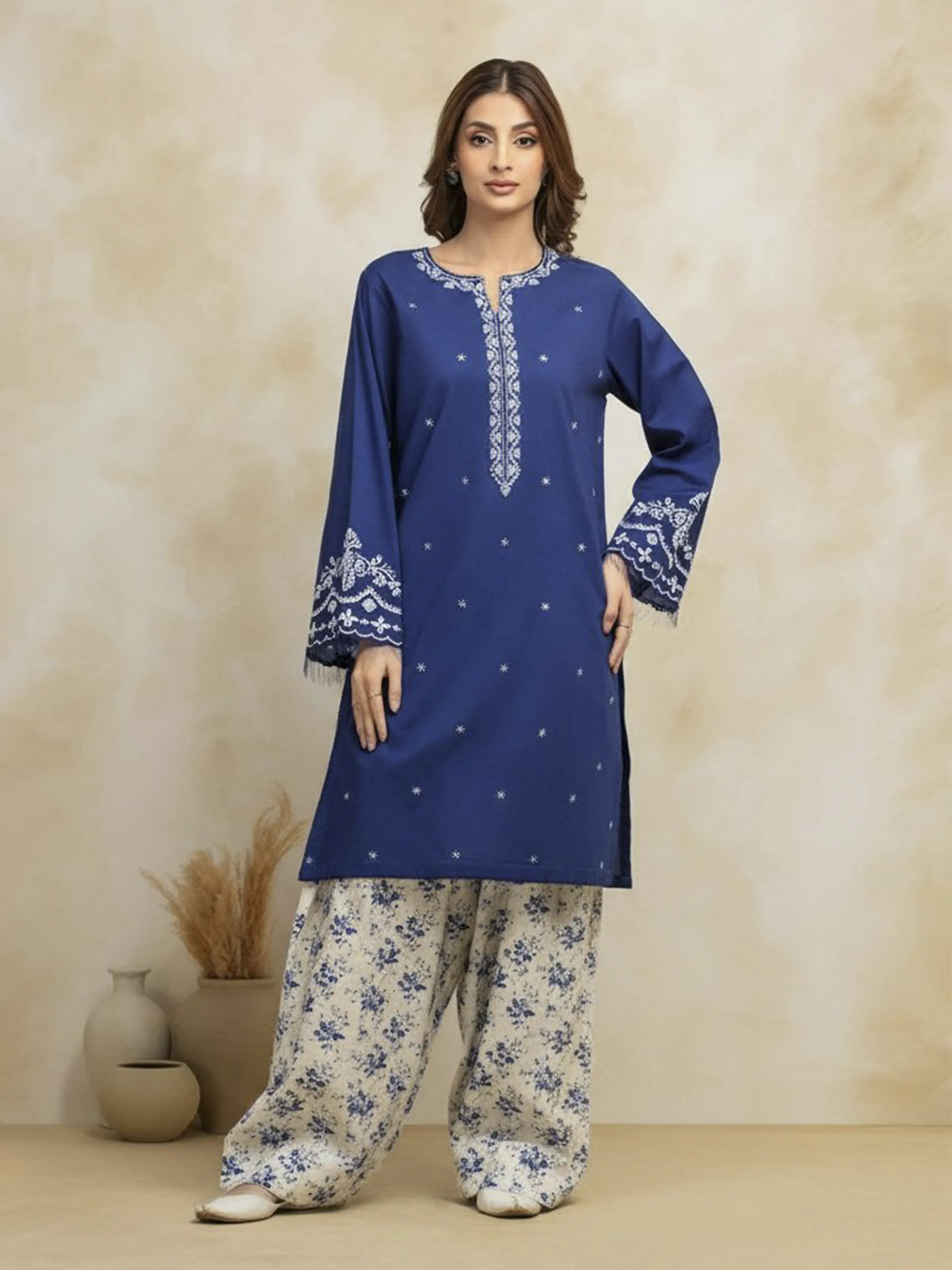 Unstitched Embroidered Cambric Shirt - EWU5V2-31038S