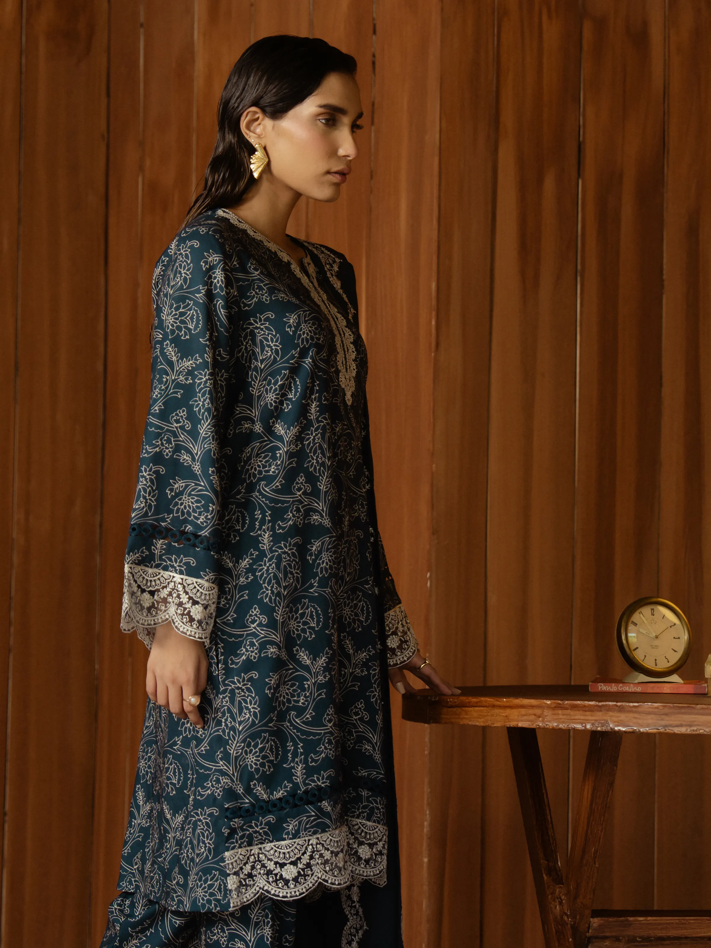 Unstitched Embroidered Marina Twill Suit - EWU24V14-30177-3P - Image 7