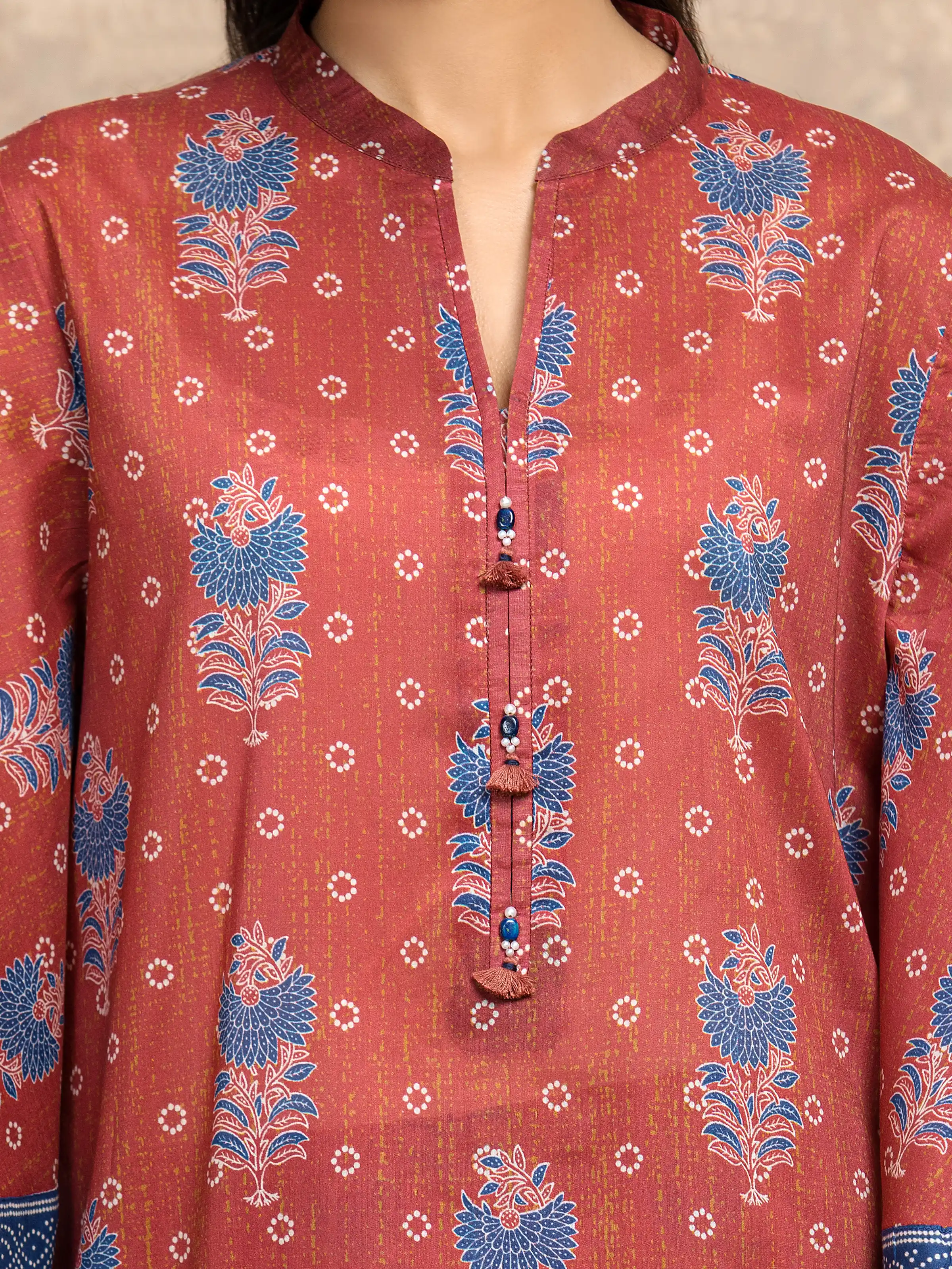Unstitched Printed Khaddar Shirt - EWU5A3-36131S - Image 3