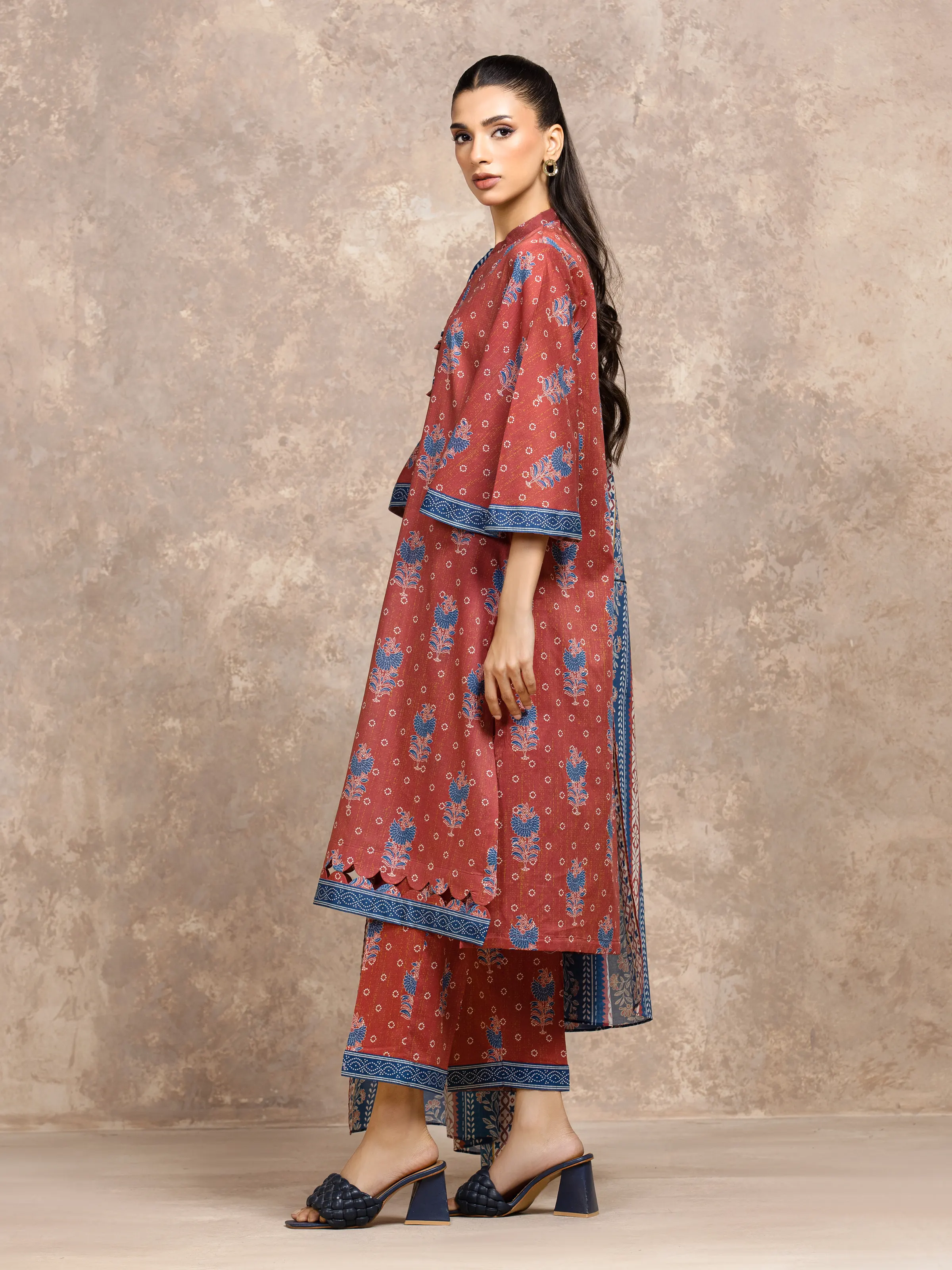 Unstitched Printed Khaddar Shirt - EWU5A3-36131S - Image 4