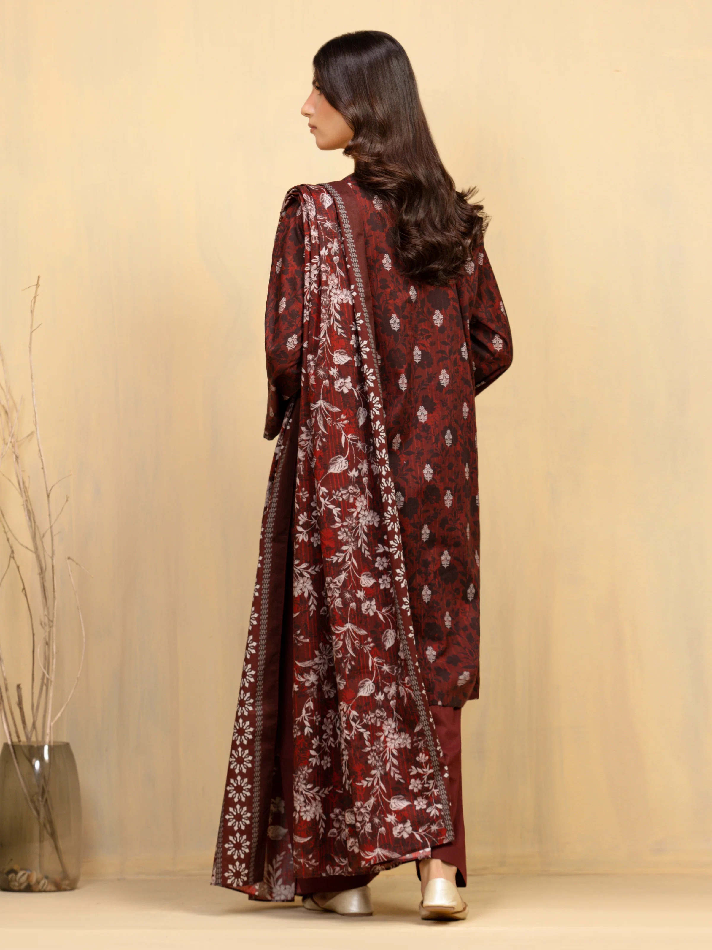 Unstitched Printed Khaddar Suit - EWU5A3-36021-3P - Image 6