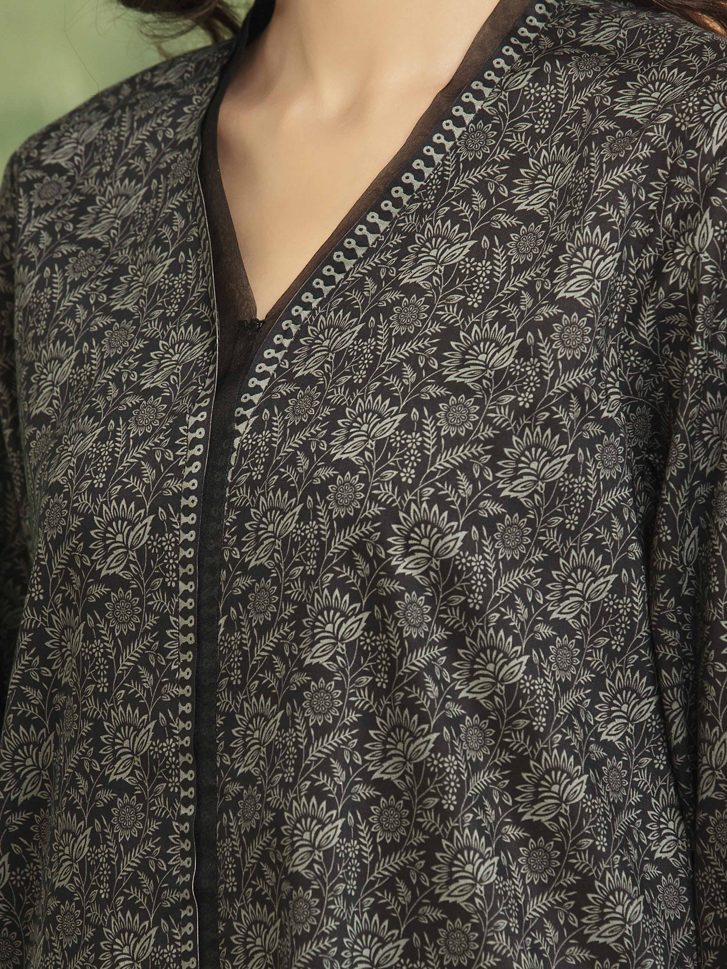 Unstitched  Printed Khaddar Shirt Trouser - EWU5A3-36112ST - Image 3