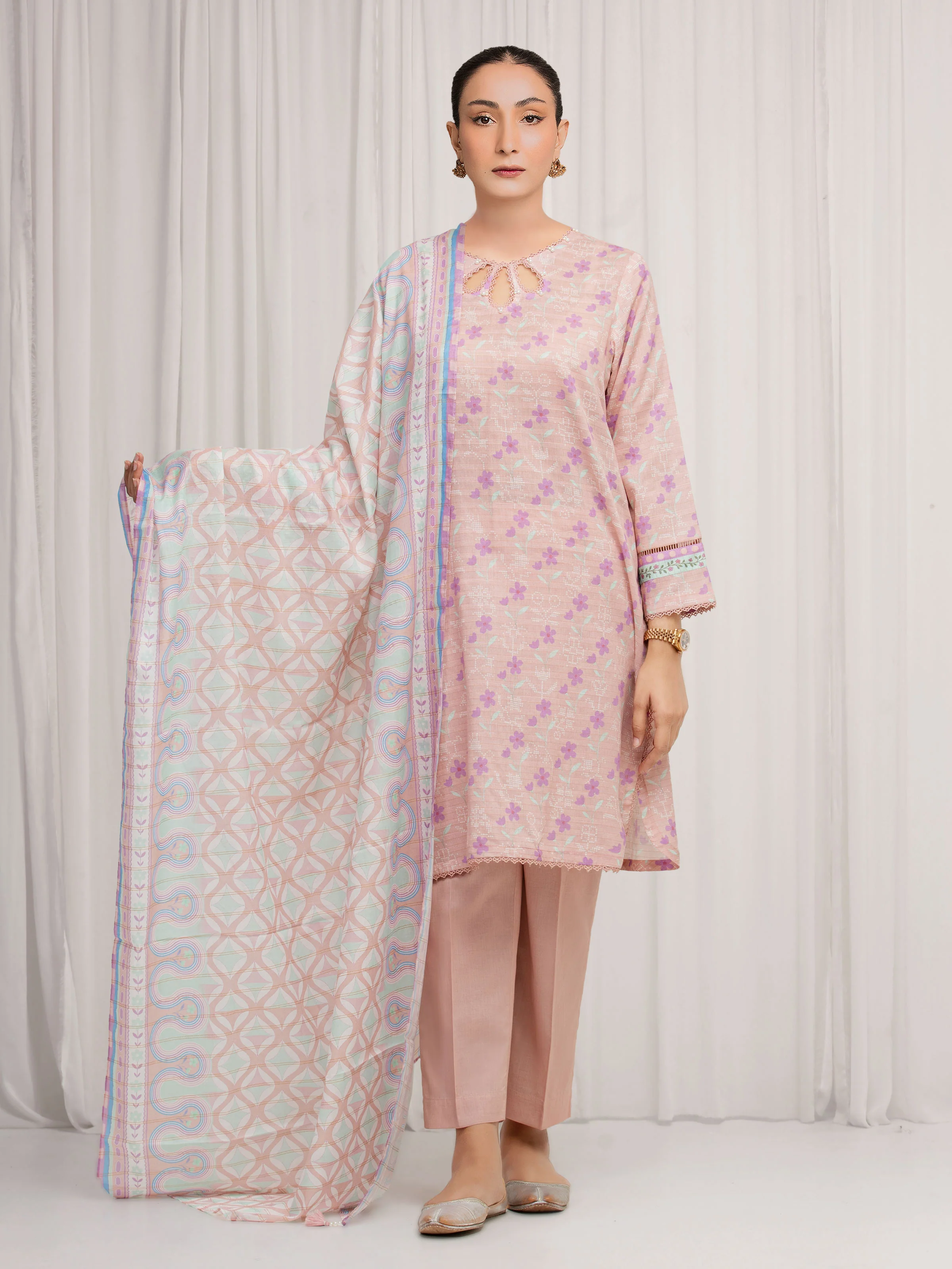 Unstitched Printed Lawn Suit - EWU6M6-094-3P