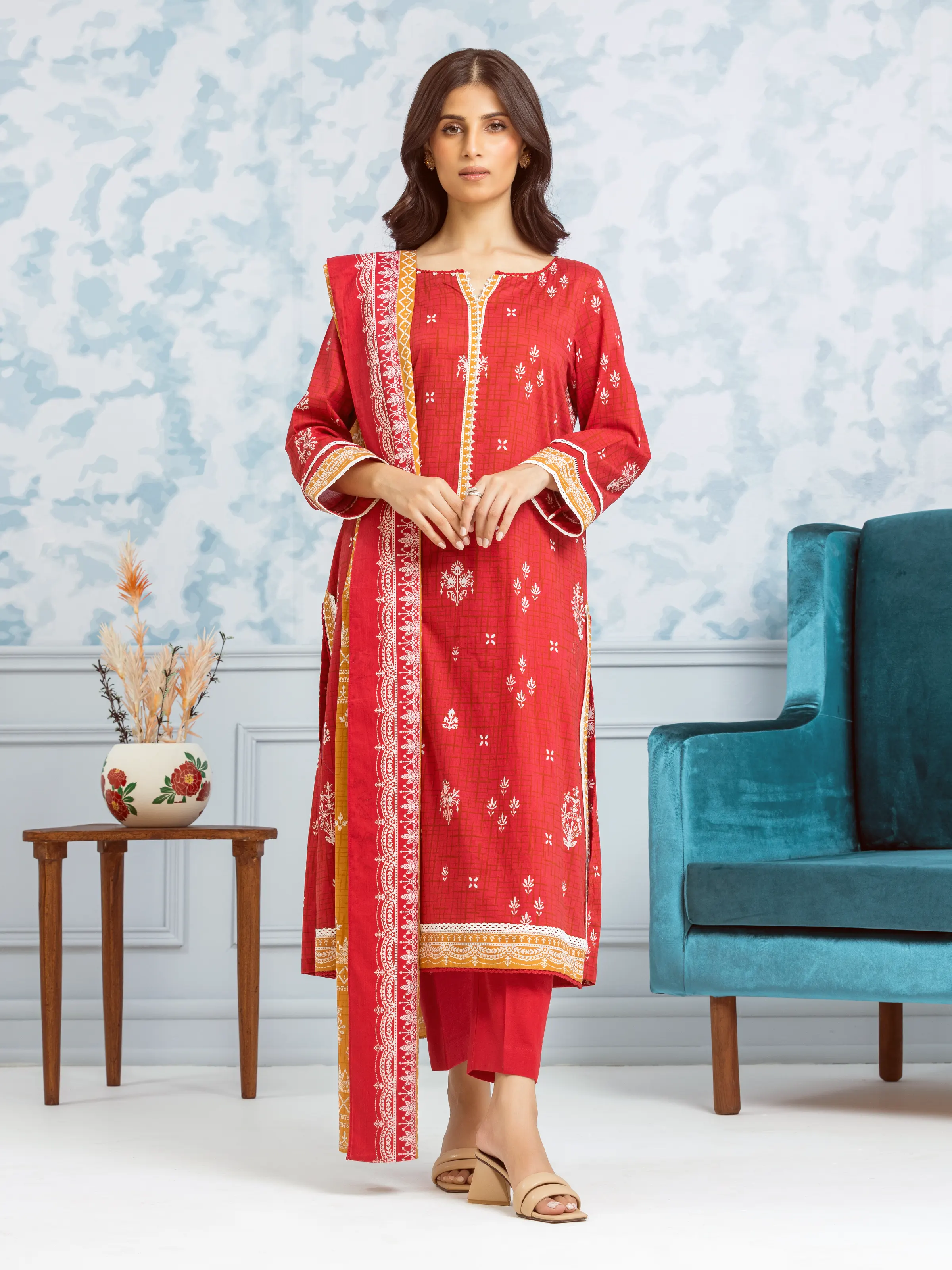 Unstitched Printed Khaddar Shirt - EWU24A3-29653S