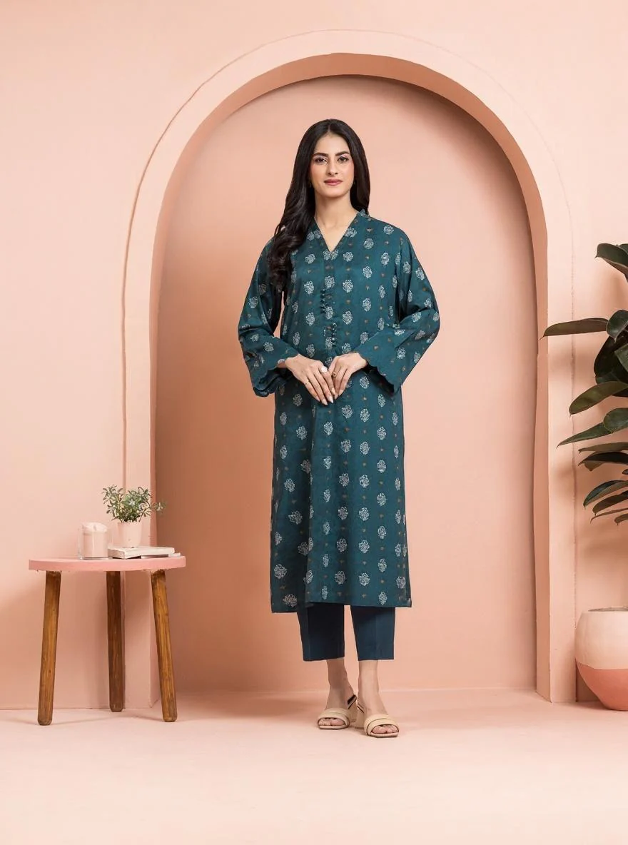 Unstitched Printed Khaddar Shirt Trouser - EWU24M3-119ST