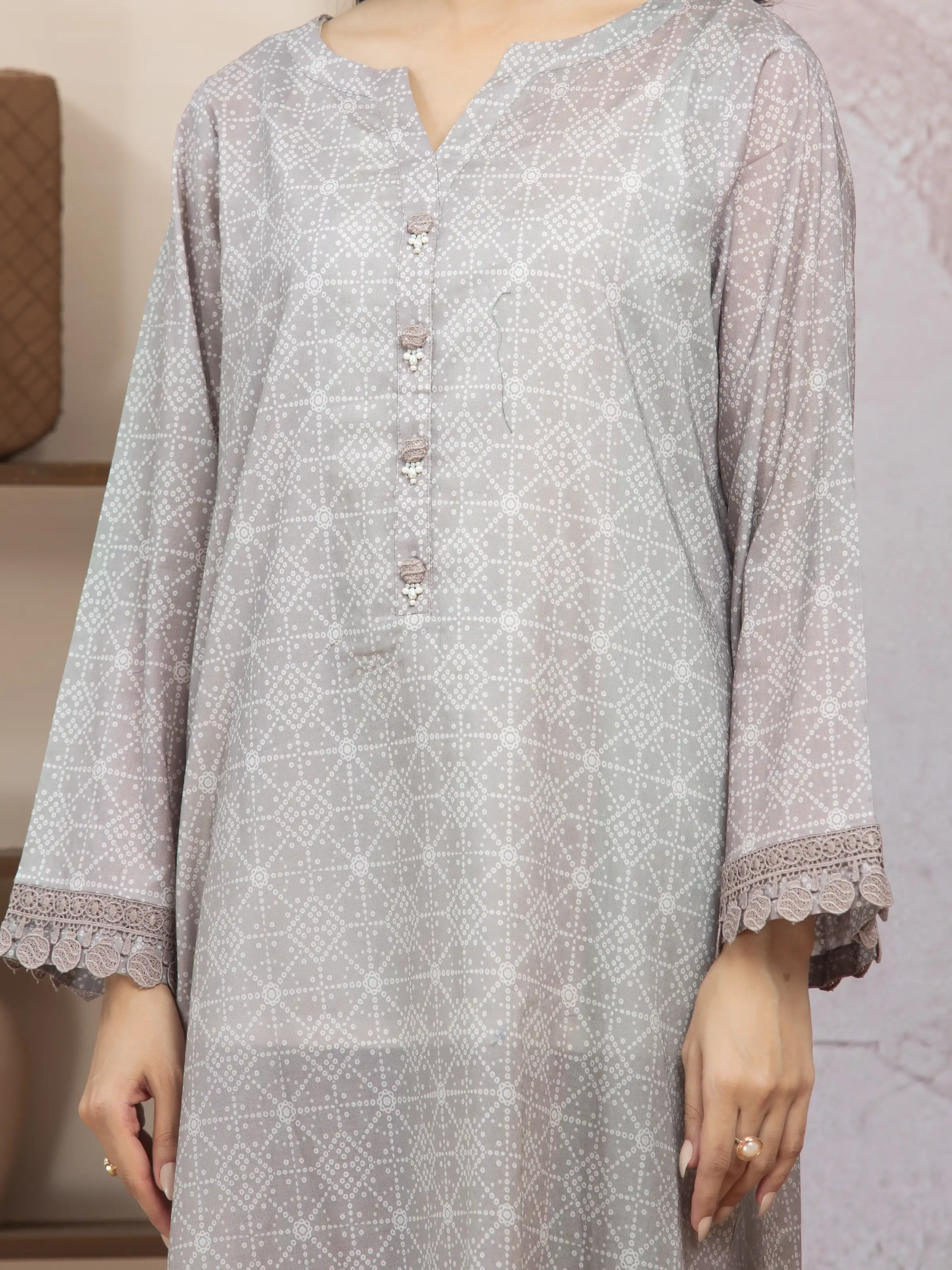 Unstitched Printed Lawn Suit - EWU5A1-35219-3P - Image 4