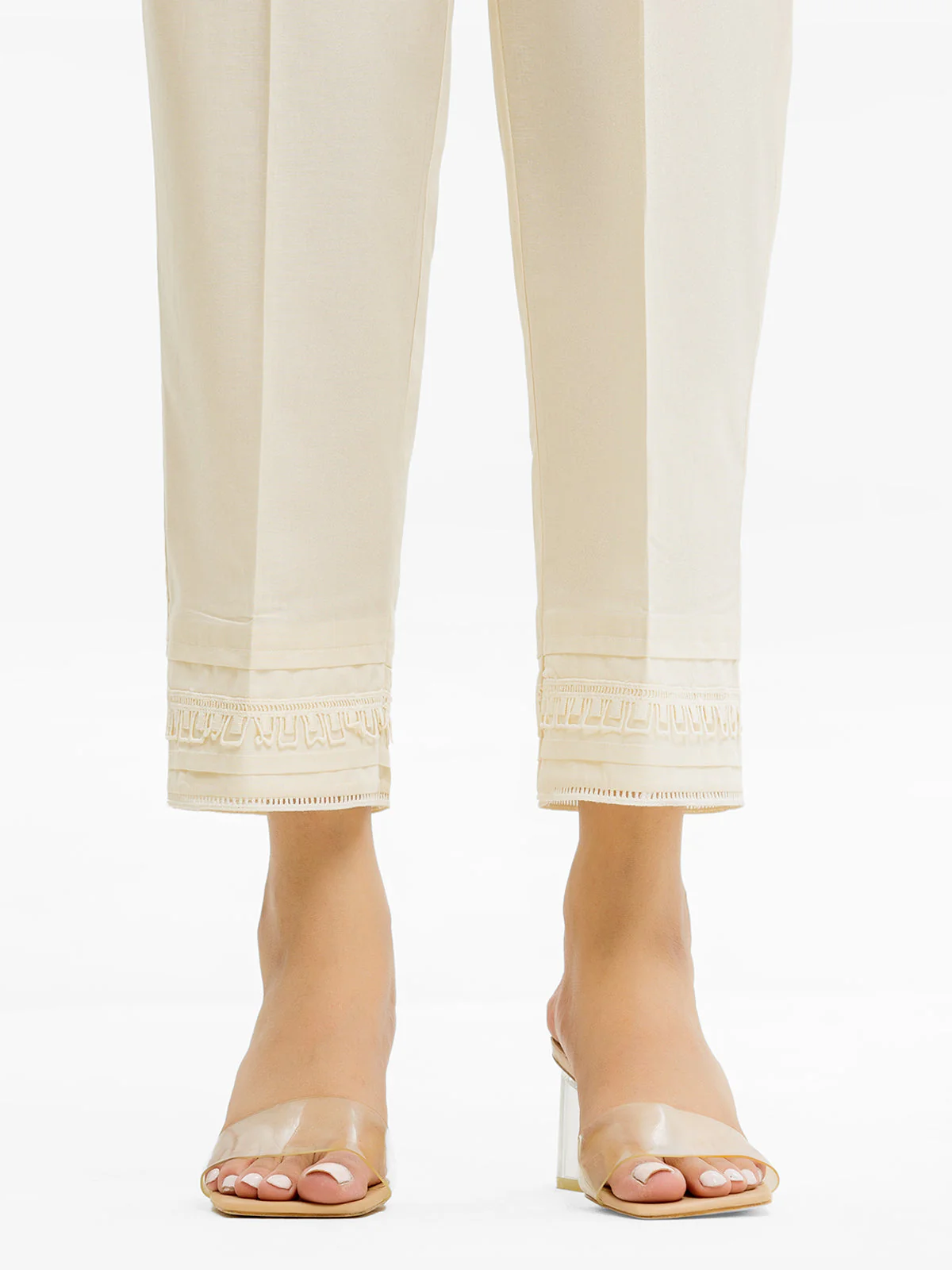 Women's Cream Trouser - EWBEB23-76566