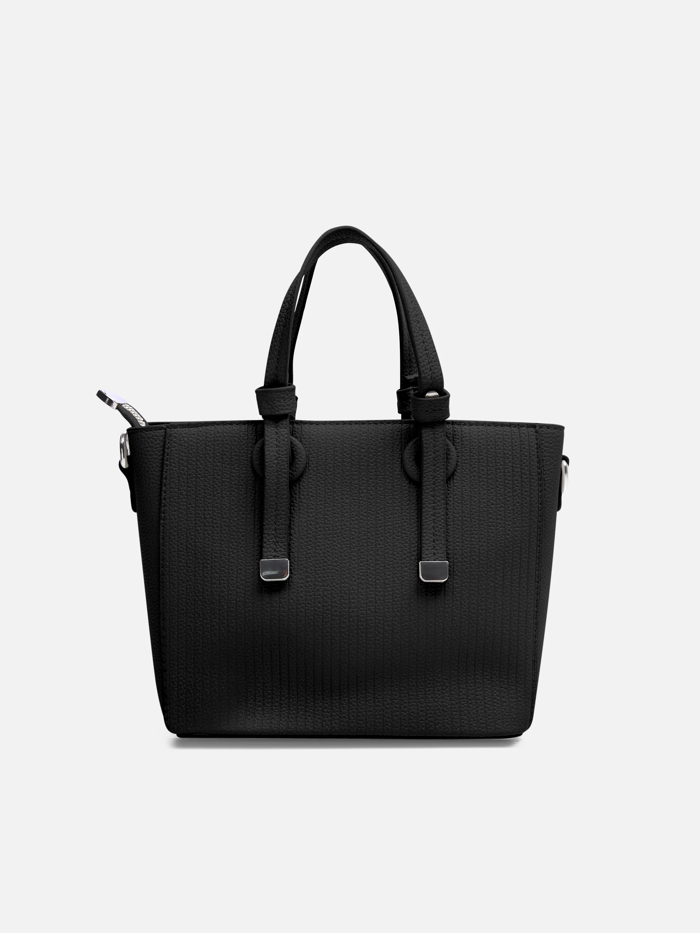 Women's Black Crossbody Satchel Bag - EAWHB5-035