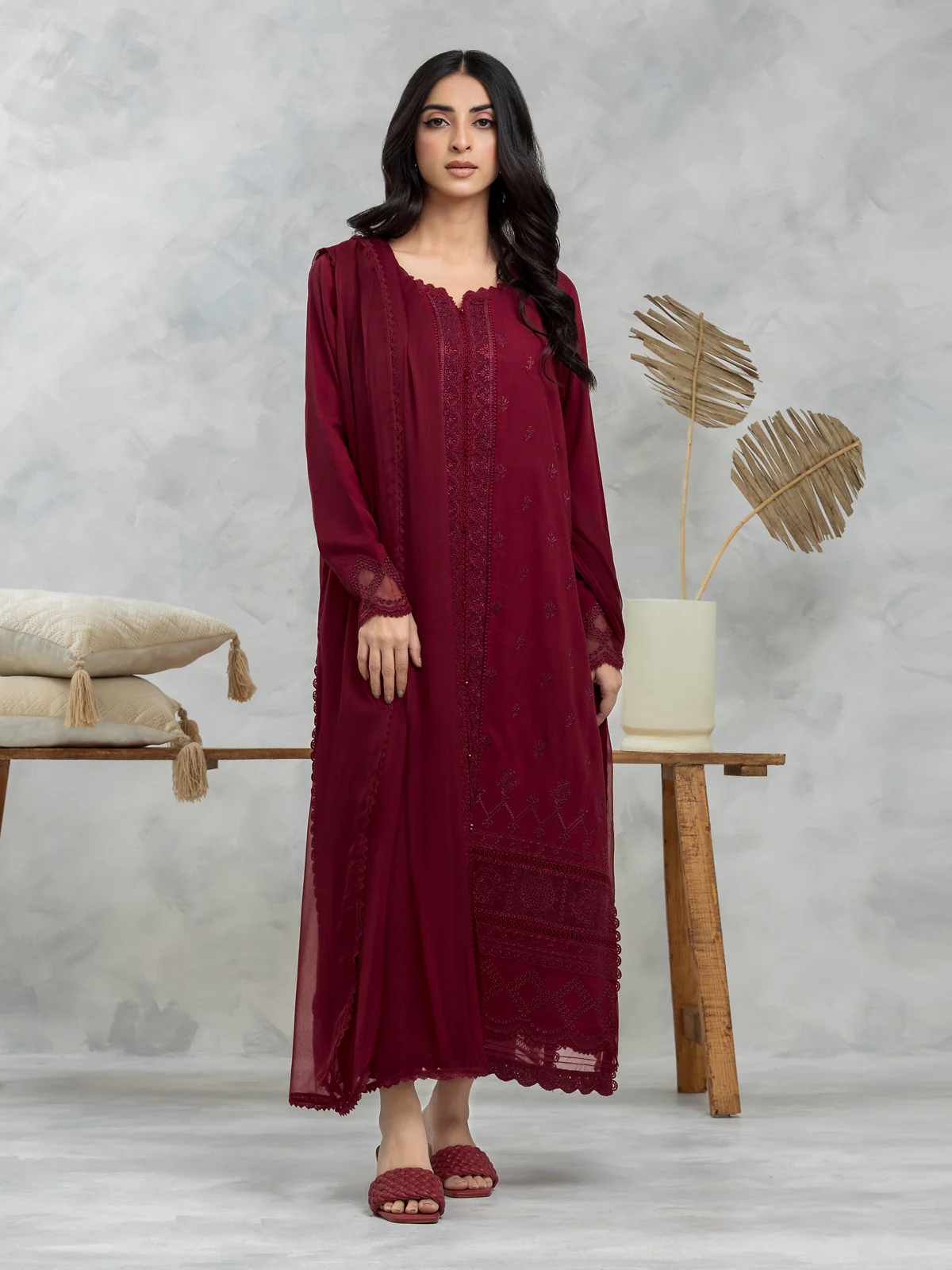 Unstitched Embroidered Cambric Suit - EWU24V2-30151-3P
