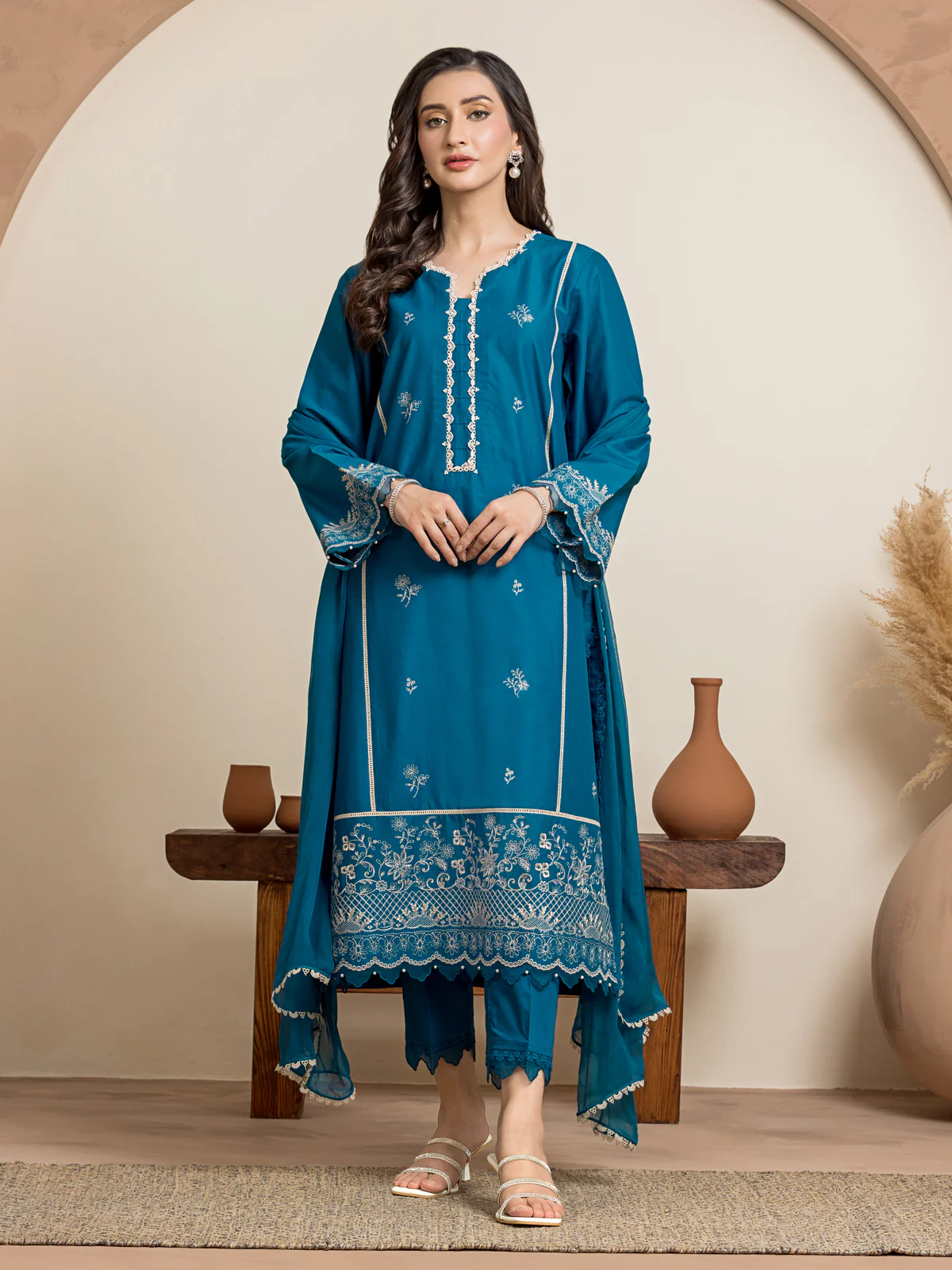 Unstitched Embroidered Cambric Suit - EWU24V2-30057-3P
