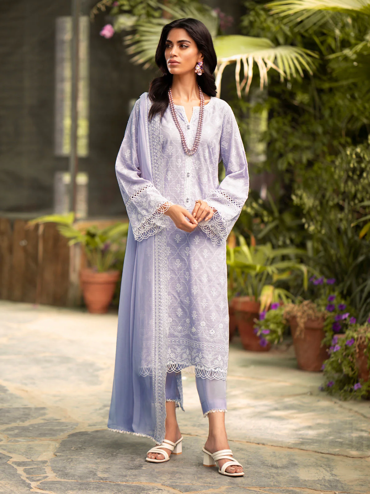 Unstitched Embroidered Dobby Suit - EWU24V7-28783-3P