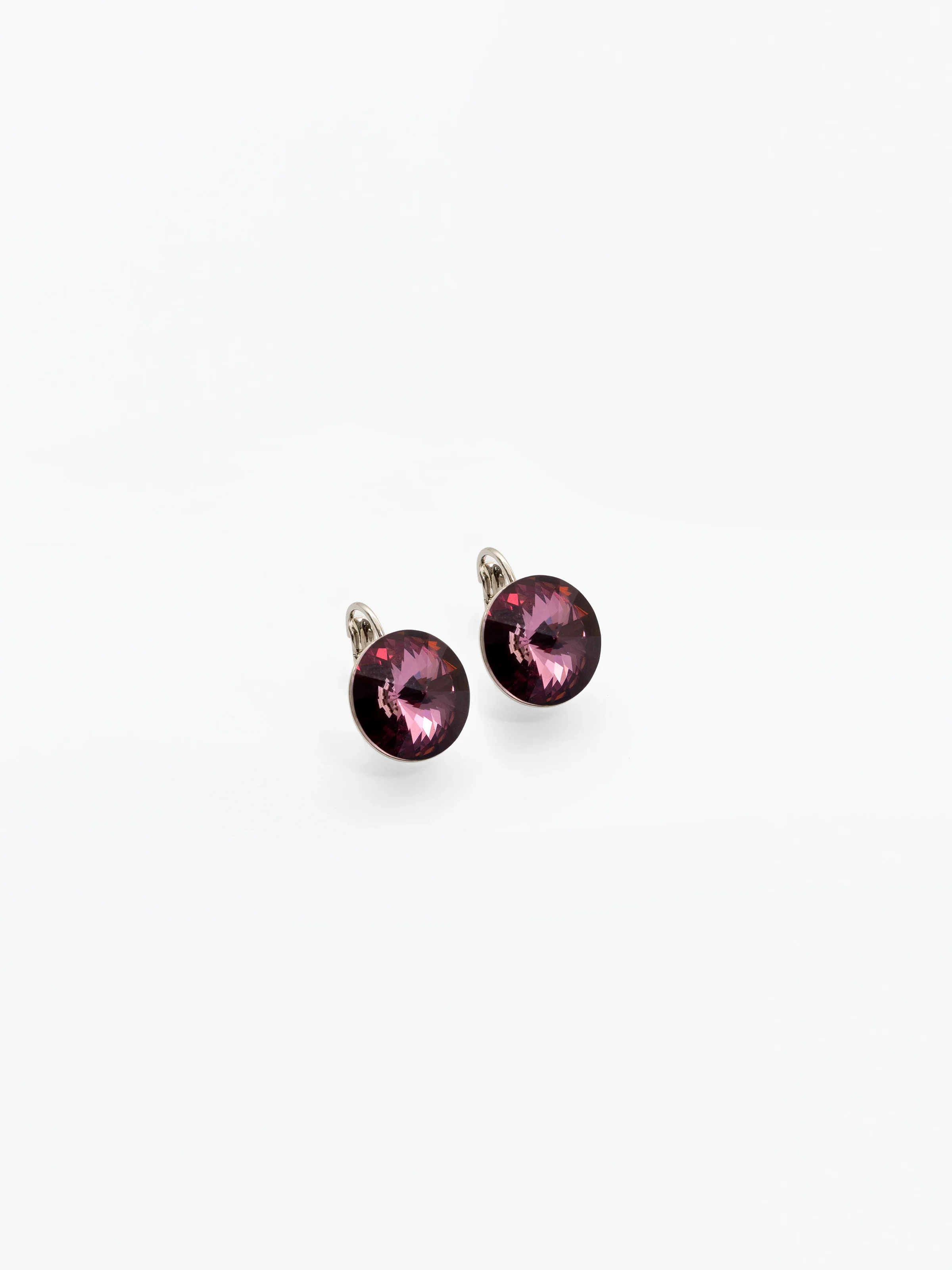 Purple Crystal Earrings - EAWE5-033